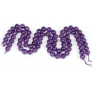 6mm 55 pieces Natural Amethyst Gemstone Round Loose Beads for Jewelry Making
